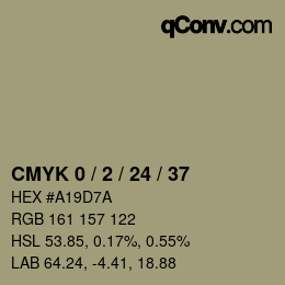 カラーコード: CMYK 0 / 2 / 24 / 37 | qconv.com