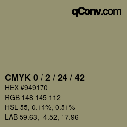 カラーコード: CMYK 0 / 2 / 24 / 42 | qconv.com