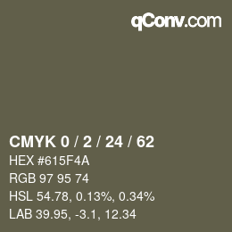 颜色代码: CMYK 0 / 2 / 24 / 62 | qconv.com