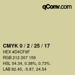 カラーコード: CMYK 0 / 2 / 25 / 17 | qconv.com