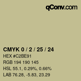 カラーコード: CMYK 0 / 2 / 25 / 24 | qconv.com