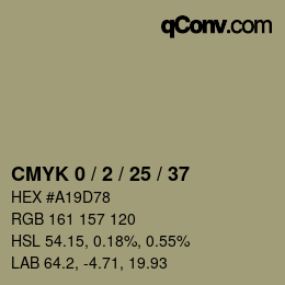 Farbcode: CMYK 0 / 2 / 25 / 37 | qconv.com
