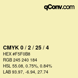 Color code: CMYK 0 / 2 / 25 / 4 | qconv.com