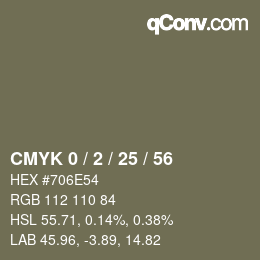 Color code: CMYK 0 / 2 / 25 / 56 | qconv.com