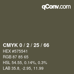 Color code: CMYK 0 / 2 / 25 / 66 | qconv.com