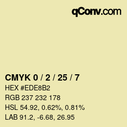 Color code: CMYK 0 / 2 / 25 / 7 | qconv.com