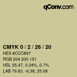 Color code: CMYK 0 / 2 / 26 / 20 | qconv.com