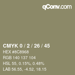 Color code: CMYK 0 / 2 / 26 / 45 | qconv.com