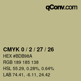 Color code: CMYK 0 / 2 / 27 / 26 | qconv.com