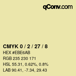 カラーコード: CMYK 0 / 2 / 27 / 8 | qconv.com