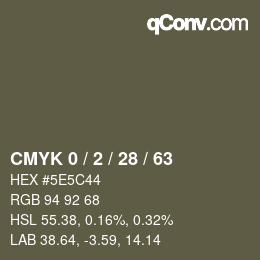 Color code: CMYK 0 / 2 / 28 / 63 | qconv.com
