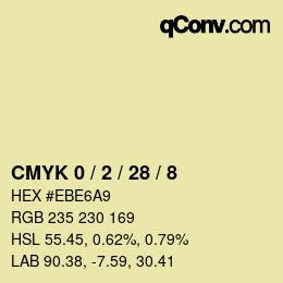 Color code: CMYK 0 / 2 / 28 / 8 | qconv.com