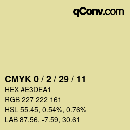 Color code: CMYK 0 / 2 / 29 / 11 | qconv.com