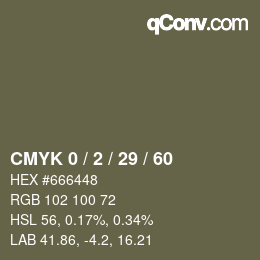 Color code: CMYK 0 / 2 / 29 / 60 | qconv.com