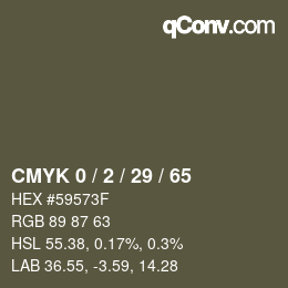 Color code: CMYK 0 / 2 / 29 / 65 | qconv.com