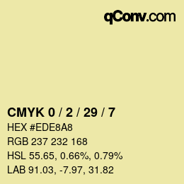 Color code: CMYK 0 / 2 / 29 / 7 | qconv.com