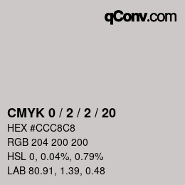 Color code: CMYK 0 / 2 / 2 / 20 | qconv.com