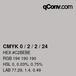 Color code: CMYK 0 / 2 / 2 / 24 | qconv.com