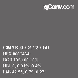 颜色代码: CMYK 0 / 2 / 2 / 60 | qconv.com