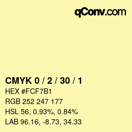 Color code: CMYK 0 / 2 / 30 / 1 | qconv.com