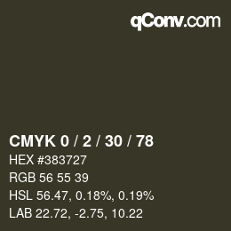 Color code: CMYK 0 / 2 / 30 / 78 | qconv.com