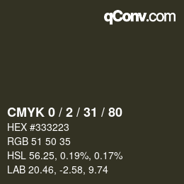 Color code: CMYK 0 / 2 / 31 / 80 | qconv.com