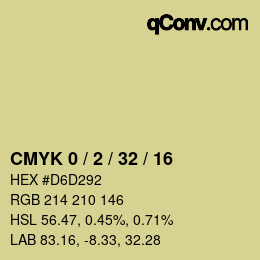 Color code: CMYK 0 / 2 / 32 / 16 | qconv.com