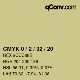 Color code: CMYK 0 / 2 / 32 / 20 | qconv.com