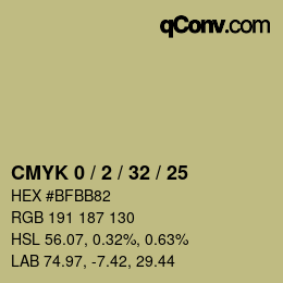 Color code: CMYK 0 / 2 / 32 / 25 | qconv.com