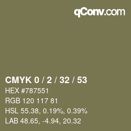 Color code: CMYK 0 / 2 / 32 / 53 | qconv.com