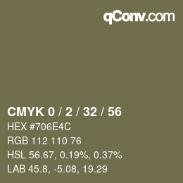 Color code: CMYK 0 / 2 / 32 / 56 | qconv.com