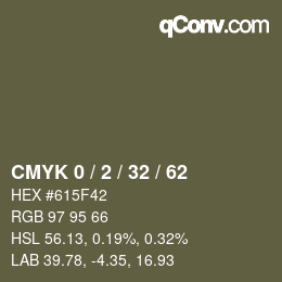 Color code: CMYK 0 / 2 / 32 / 62 | qconv.com
