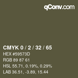 Color code: CMYK 0 / 2 / 32 / 65 | qconv.com