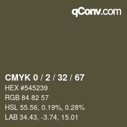 Color code: CMYK 0 / 2 / 32 / 67 | qconv.com