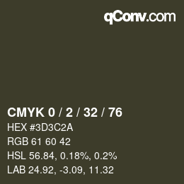 Color code: CMYK 0 / 2 / 32 / 76 | qconv.com