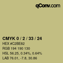 Color code: CMYK 0 / 2 / 33 / 24 | qconv.com