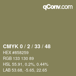 Color code: CMYK 0 / 2 / 33 / 48 | qconv.com