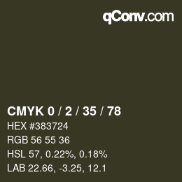 Color code: CMYK 0 / 2 / 35 / 78 | qconv.com