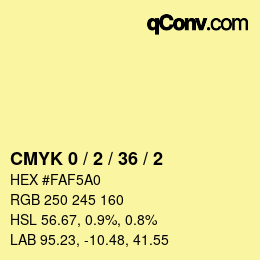 Color code: CMYK 0 / 2 / 36 / 2 | qconv.com