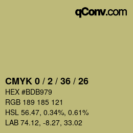 Color code: CMYK 0 / 2 / 36 / 26 | qconv.com