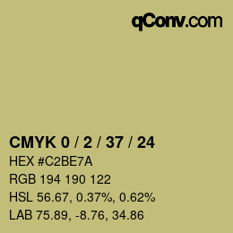 カラーコード: CMYK 0 / 2 / 37 / 24 | qconv.com