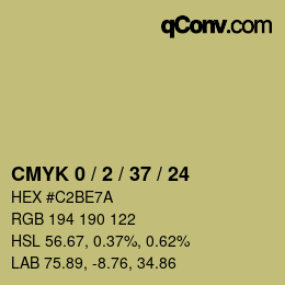 Color code: CMYK 0 / 2 / 37 / 24 | qconv.com