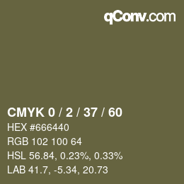 カラーコード: CMYK 0 / 2 / 37 / 60 | qconv.com
