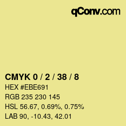 Color code: CMYK 0 / 2 / 38 / 8 | qconv.com