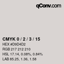 カラーコード: CMYK 0 / 2 / 3 / 15 | qconv.com