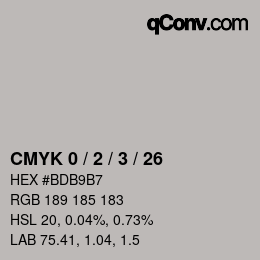 Color code: CMYK 0 / 2 / 3 / 26 | qconv.com