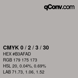 カラーコード: CMYK 0 / 2 / 3 / 30 | qconv.com