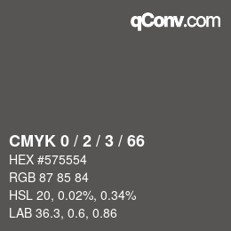 Color code: CMYK 0 / 2 / 3 / 66 | qconv.com