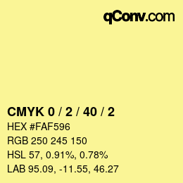 Color code: CMYK 0 / 2 / 40 / 2 | qconv.com