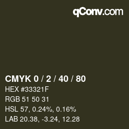 Color code: CMYK 0 / 2 / 40 / 80 | qconv.com